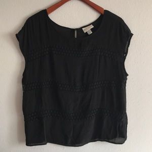 DONATING SOON Ava & Viv black sheer top